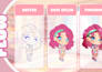 create cute chibi character for your oc, fanart in anime style